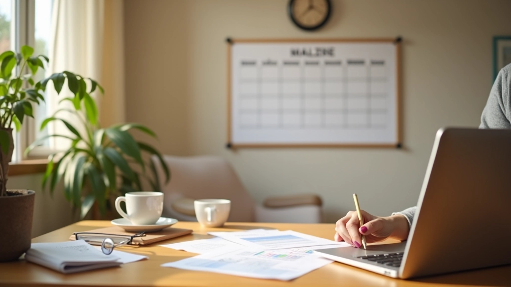 Espace de travail familial dédié à la gestion budgétaire saisonnière
