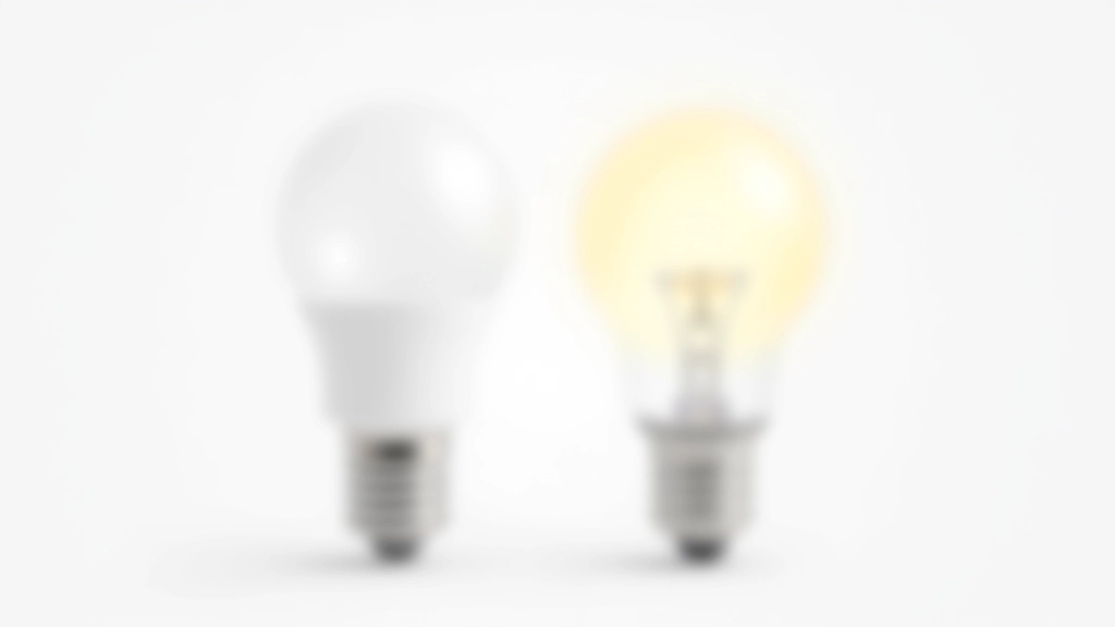 Plusieurs ampoules LED blanches modernes comparées à une ampoule à incandescence ancienne sur fond blanc
